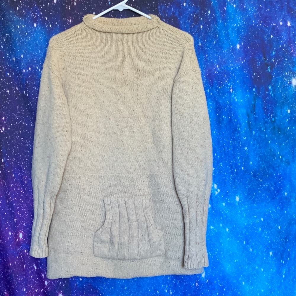 IVY- Beige Knit Sweater with Front Pocket size XL
